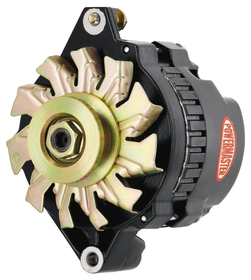 Power Master Alternator; CS130; Straight Mounting; 140 Amp; 95 Idle; 1 Groove V Type Pulley; Black;