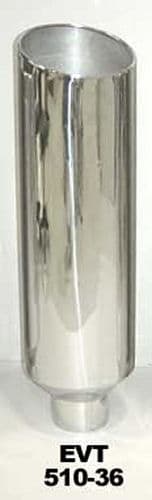 Pypes Performance exhaust Exhaust Stack Pipe 5 in OD x 10 in OD x 36 in L 10 in Tip Clamp On Hardware Not Incl Polished 304 Stainless Steel Pypes Exhaust