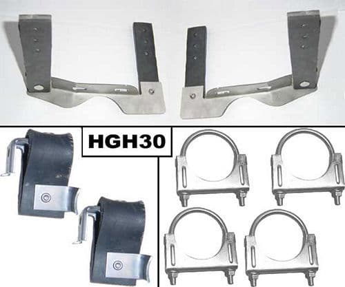 Pypes Performance exhaust Exhaust System Hanger Kit 64-72 GTO Incl Pair Muffler Hangers/Tailpipe Hangers/(4) 2.5 in U Clamps Natural 304 Stainless Steel Pypes Exhaust