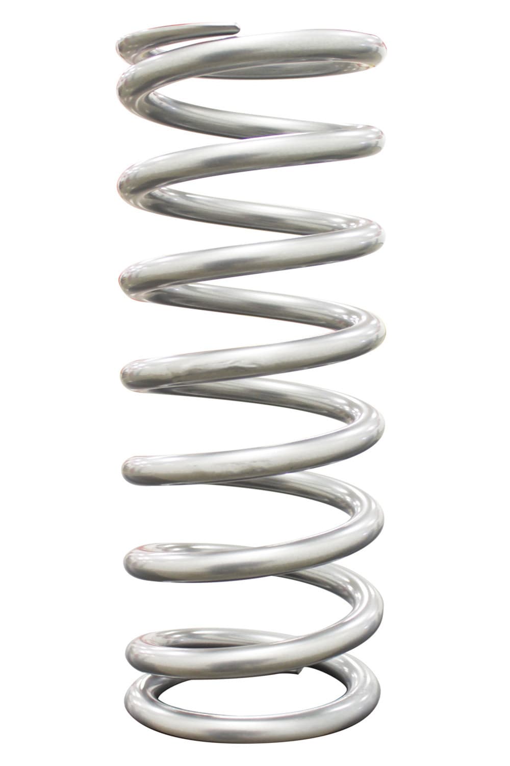 QA1 10HT600 Spring, Cr-Si High Travel 2-1/2 Id 10 X 600 Lbs/In. Silver Pwdr Coat