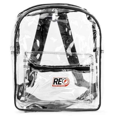 Racing Electronics Backpack Clear w/Black Trim