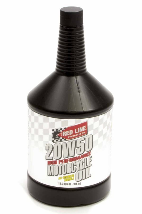 20W50 Motorcycle Oil Synthetic 1 Quart Red Line Oil