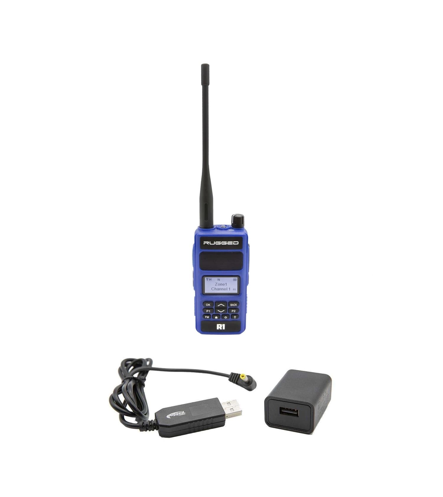 Rugged Radios Rugged Radios R1 Business Band Two Way Handheld Radio - Digital and Analog - Blue