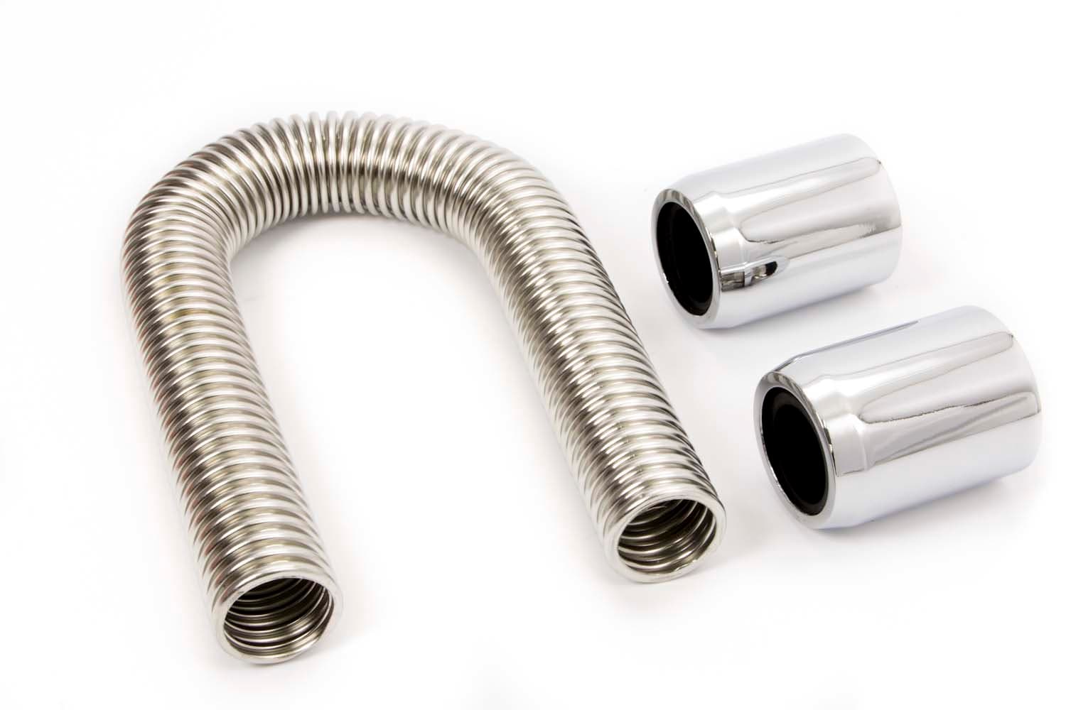 Racing Power Company 12in Stainless Hose Kit w/Chrome ends