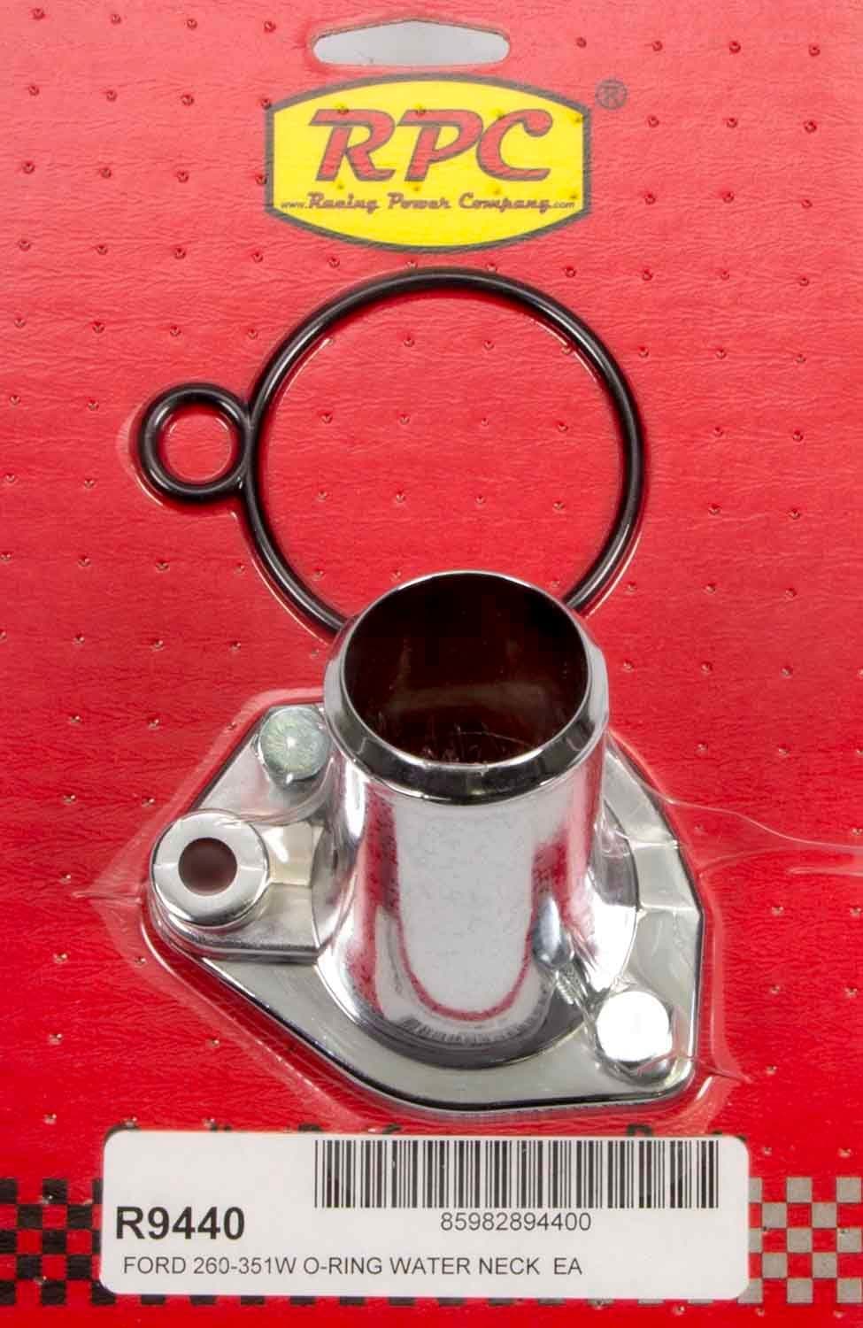 Racing Power Company 65-75 SBF Steel Water Neck Chrome