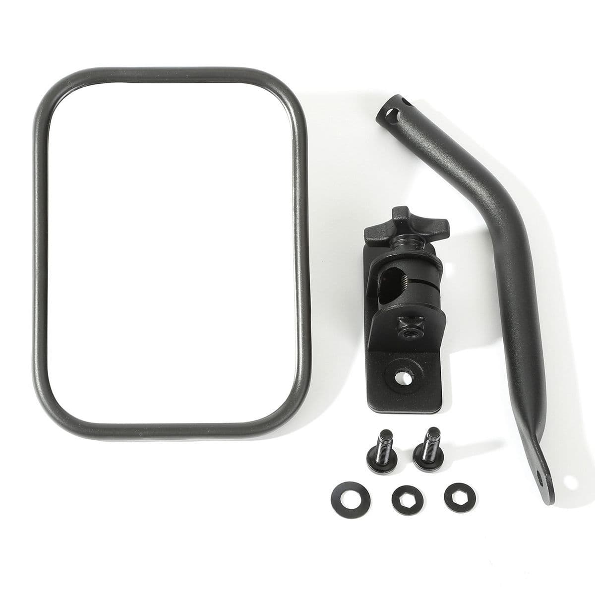 Rugged Ridge 9718 WRANGLER QUICK RELEASE MIRROR KIT TEXTURED BLACK RECTANGULAR