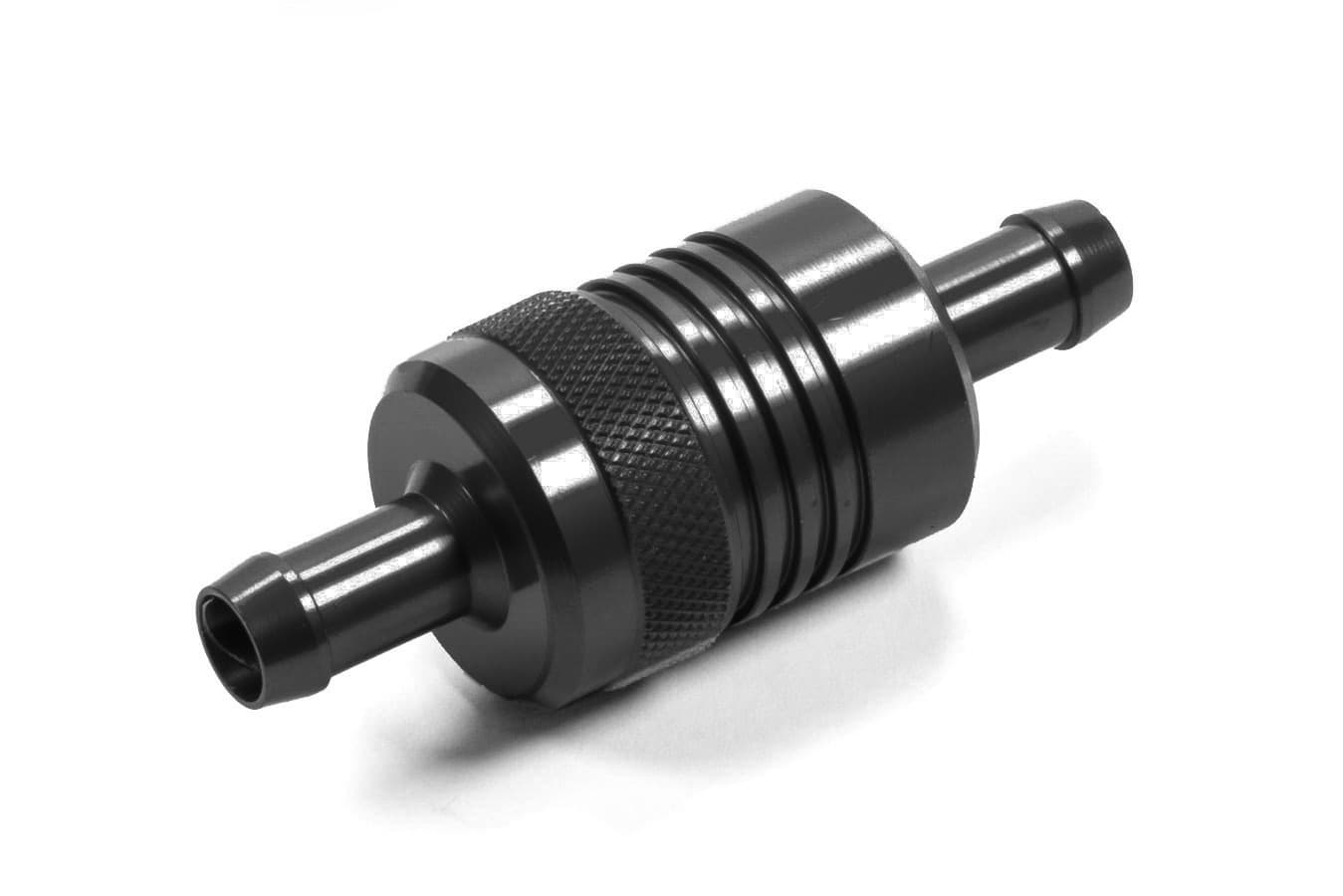 Edelbrock 3/8 Alum Fuel Filter Black