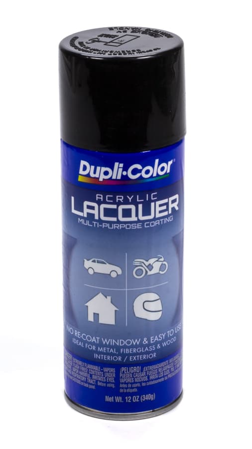 Dupli-Color PREMIUM LACQUER; GLOSS BLACK; 12 OZ. AEROSOL