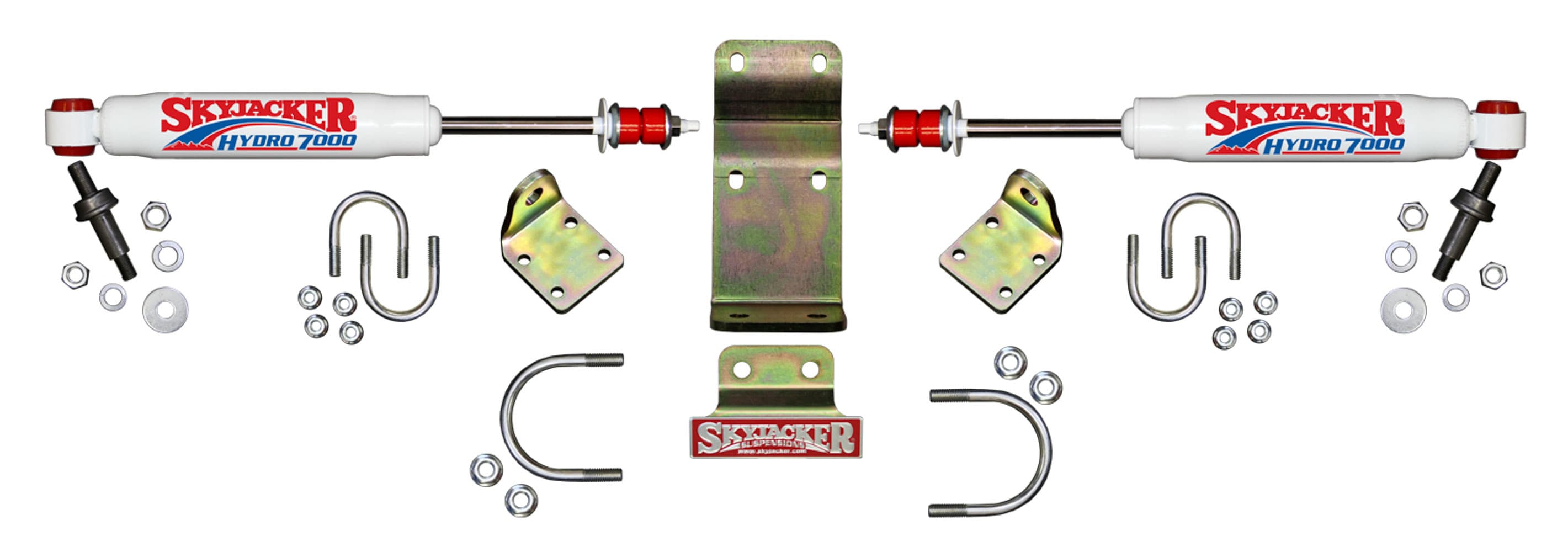 Skyjacker Steering Stabilizer Dual Kit Incl. Steering Dampers Mounting Brackets Hardware Boots Sold Separately Skyjacker