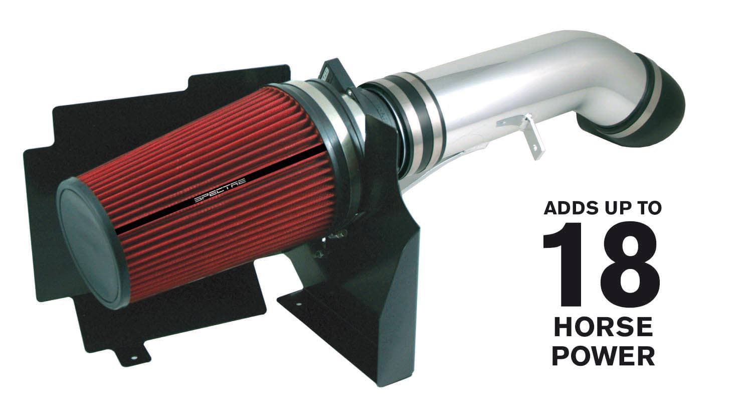 SILVERADO/SIERRA 1500/2500 AIR INTAKE KIT RED FILTER POLISHED ALUMINUM