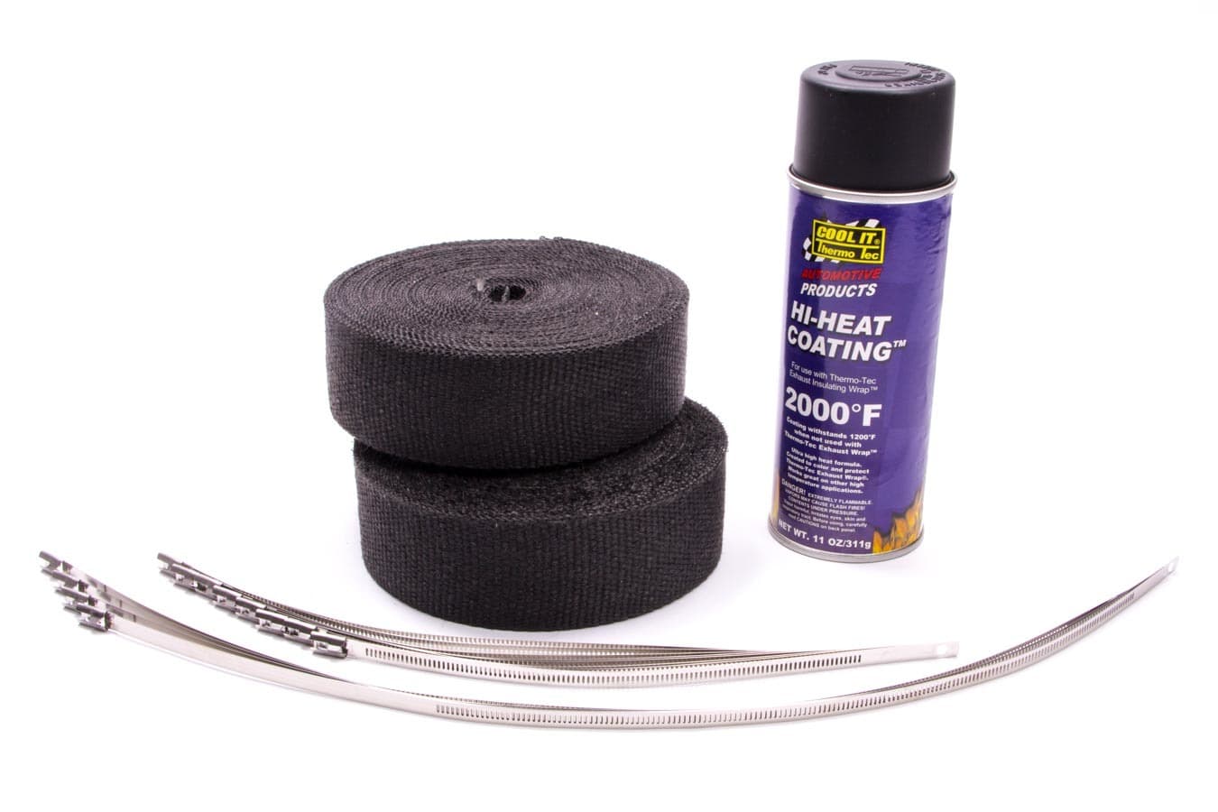 Thermo-Tec Products Exhaust Wrap Kit 8 Cyl Black