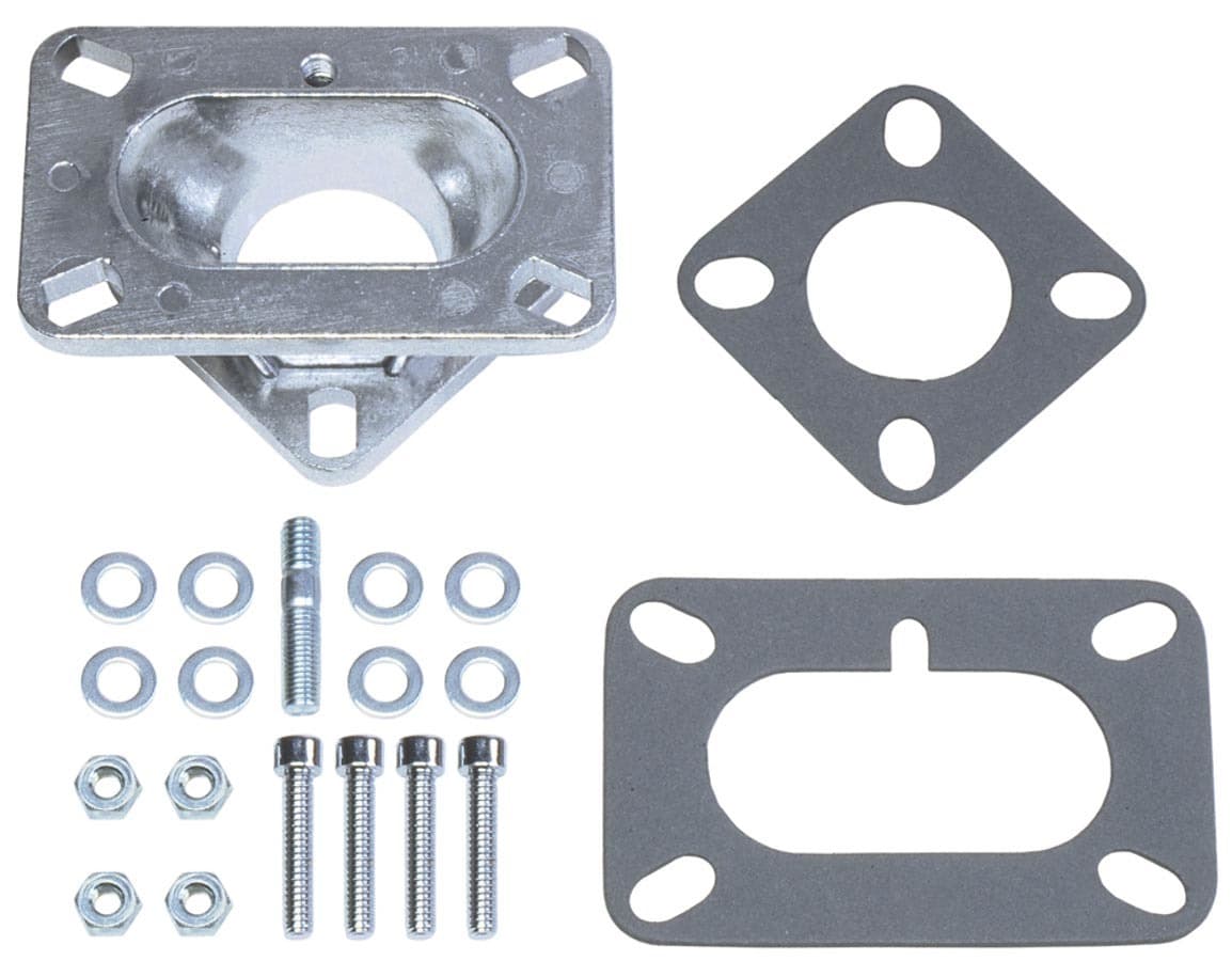 15/8 IN. TALL 2BBL CARB TO 1BBL MANIFOLD CARBURETOR ADAPTER CAST ALUMINUM195964 PONTIAC ENGINES
