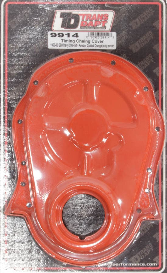 Trans-Dapt Performance BBC Orange Timing Cover