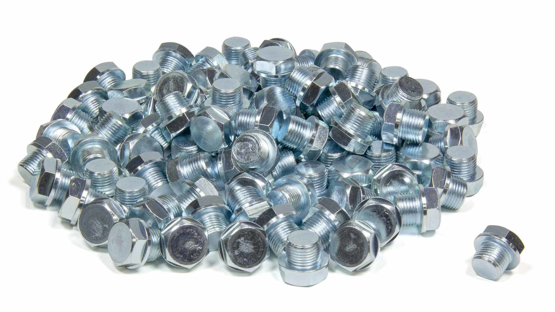 Vibrant Performance Hex Bolt Oxygen Sensor Bung Plug; M18 x 1.5 Thread Size; Zinc Plated Mild Steel; 100 pcs.;
