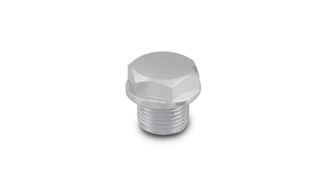 Vibrant Performance Hex Bolt Oxygen Sensor Bung Plug; M18 x 1.5 Thread Size; Zinc Plated Mild Steel; 5 pcs.;