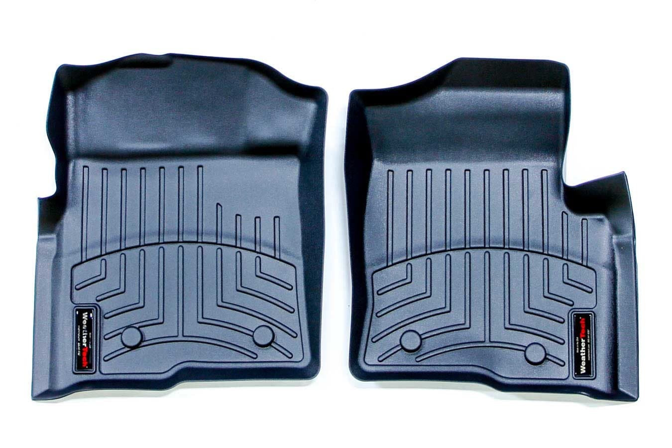 Black Front FloorLiner Ford F150 2009 - 2014 Fits models with 1st row under seat heading vents; does not fit models with floor-mounted 4x4 shifter; fits vehicles with dual floor posts product image
