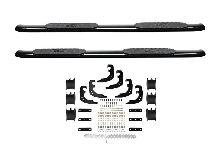 PRO TRAXX 4 Oval Nerf Step Bars Black 1500 Crew Cab 2019 Excl. 2019 Ram 1500 Classic