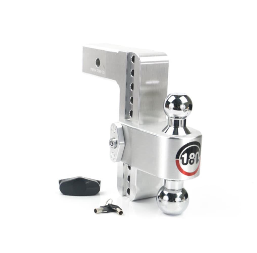 Weigh Safe 180 TURNOVER BALL 8 DROP HITCH W/ 2.5 SHANK & CHROME PLATED 2 & 25/16 BALL W/W503