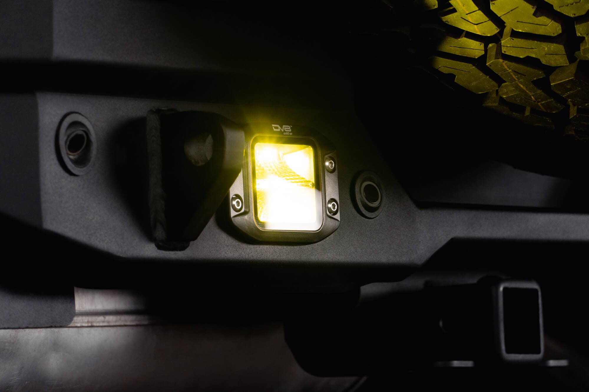 DV8 Offroad 3in Elite Series LED Amber Flush Mount Pod Light - Single Pod, No Wiring Harness