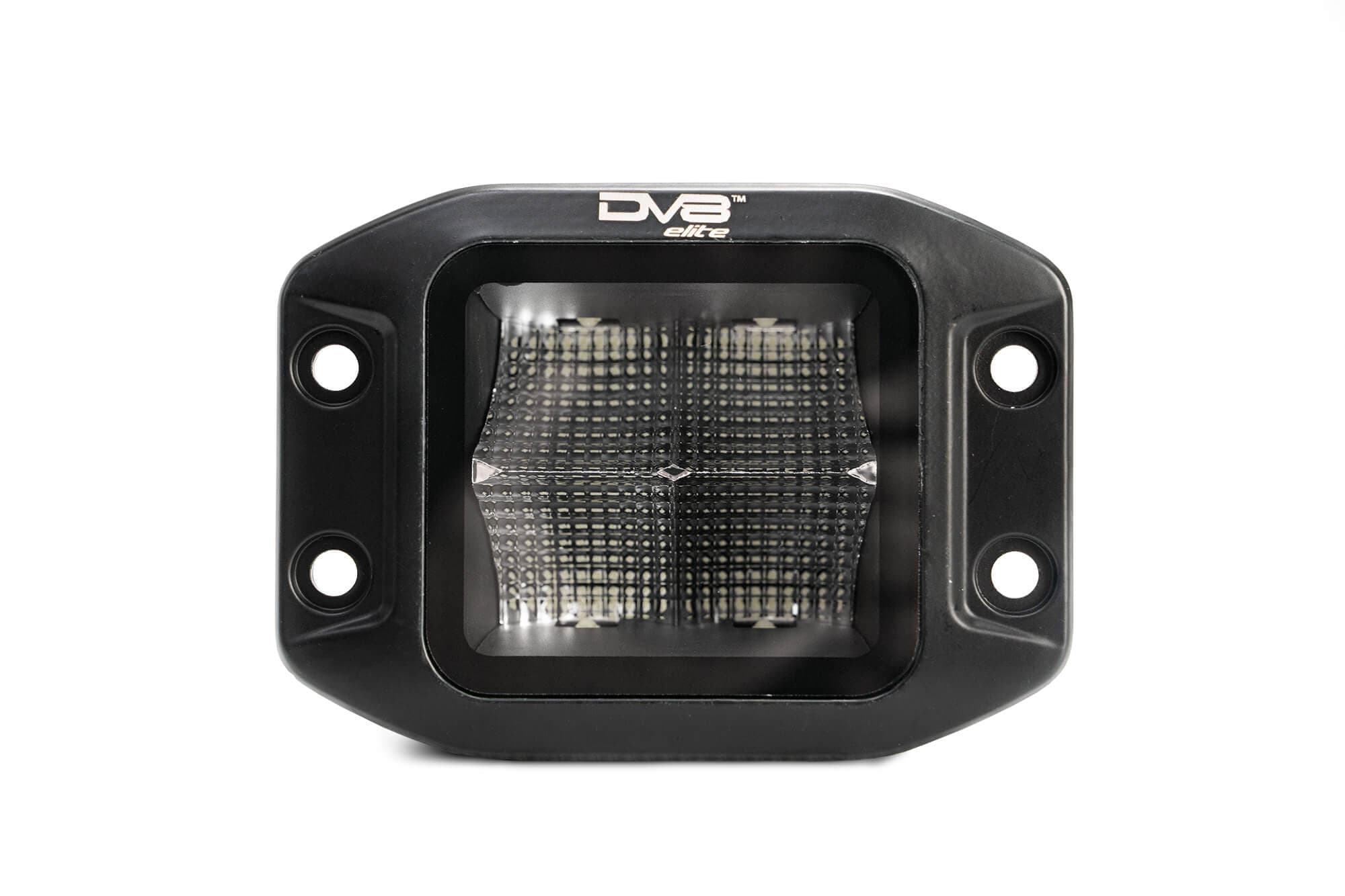 DV8 Offroad BE3FMW40W UNIVERSAL 3 INCH FLUSH MOUNT CUBE LIGHT FLOOD PATTERN 40W 4800 LUMENS SOLD IN SINGLES