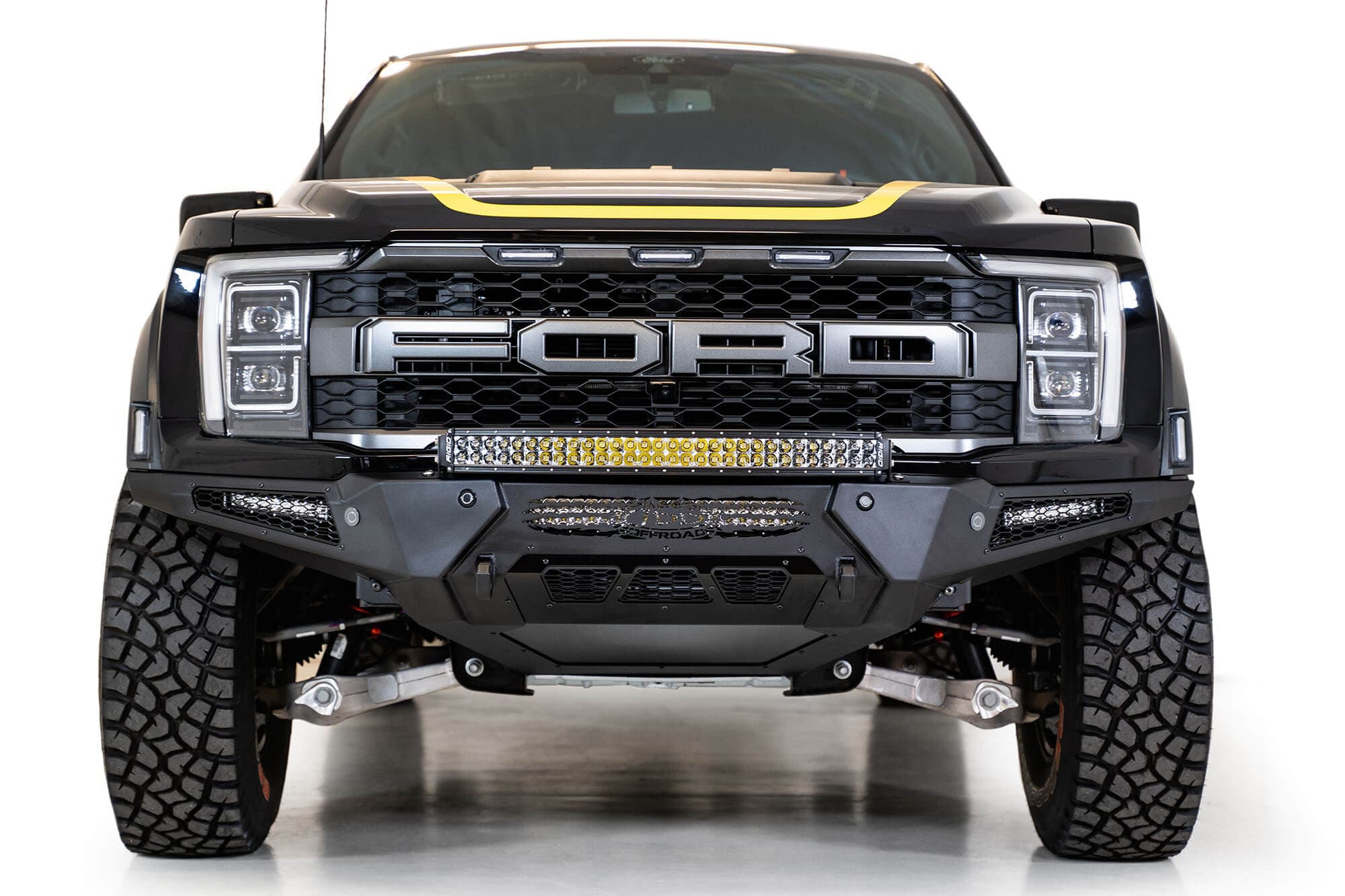21C FORD RAPTOR HONEYBADGER FRONT BUMPER HAMMER BLACK POWDERCOAT FINSH product image