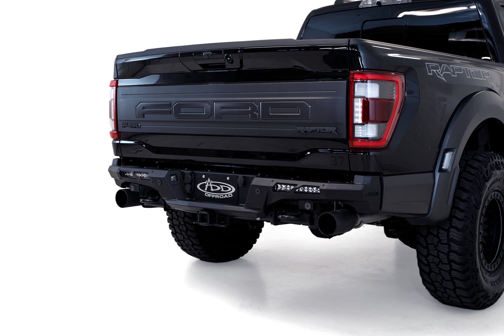 Made with plate steel and constructed in a modern box design the Phantom Raptor Rear Bumper provides superior protection over the factory option. It s designed to flow with the Raptor s rear body style and its wings flare out in a unique hammerhead styl product image
