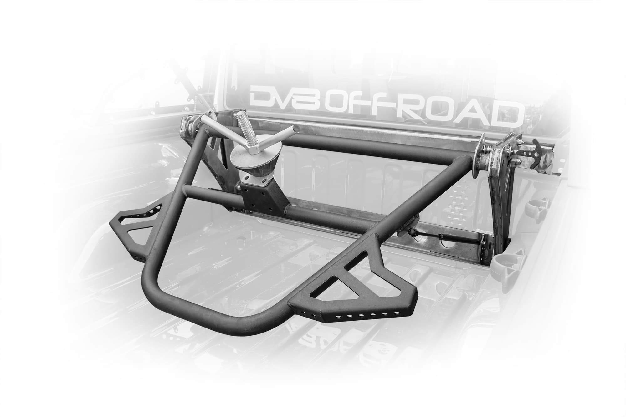 DV8 Offroad GLADIATOR IN BED ADJUSTABLE TIRE CARRIER FOR 20PRES JEEP GLADIATOR DV8 OFFROAD