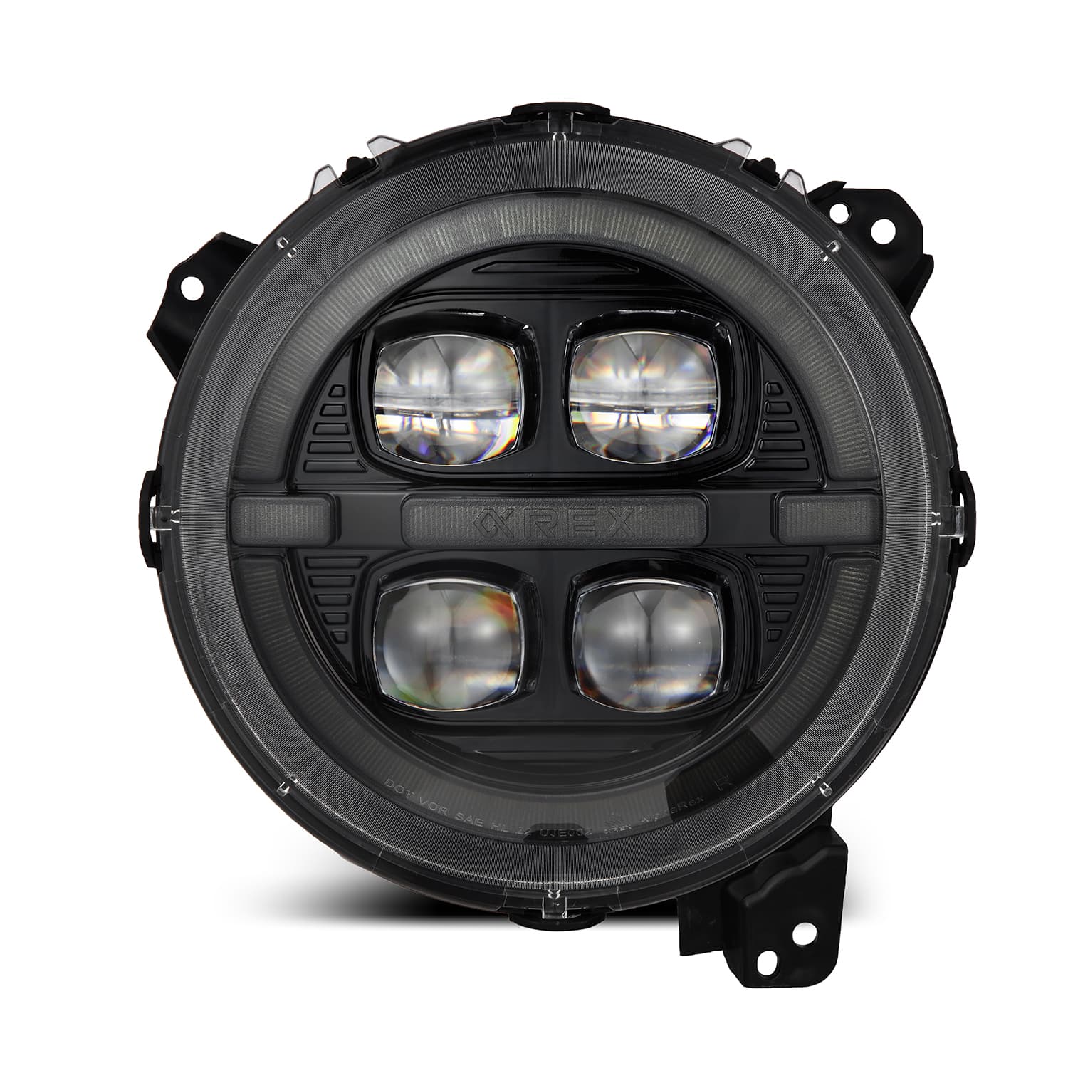 AlphaRex 1824 WRANGLER/GLADIATOR JL/LT NOVA SERIES LED PRJCTR HEADLIGHTS ALPHA BLCK