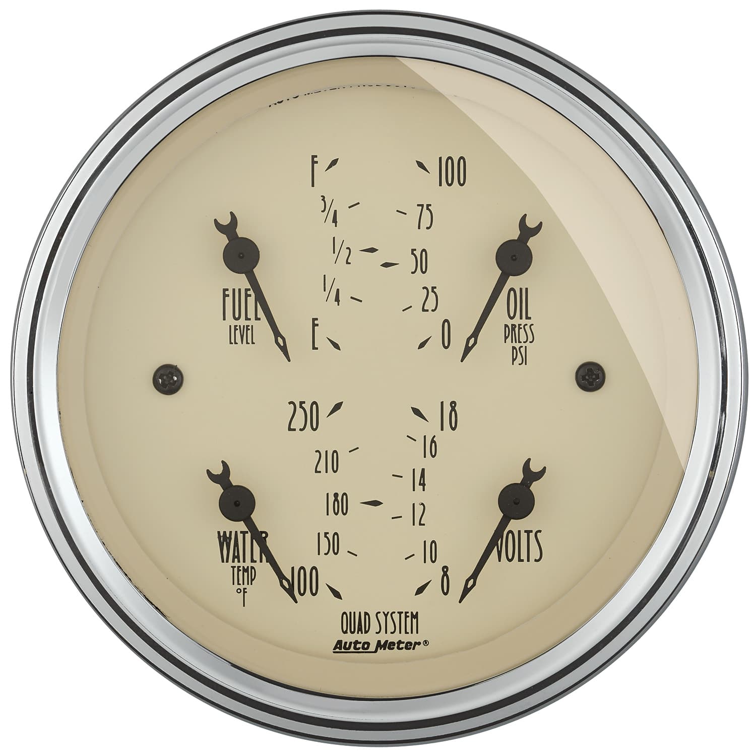 3-3/8 in. QUAD GAUGE, 100 PSI/100-250 Fahrenheit/8-18V/240-33 O, ANTIQUE BEIGE product image
