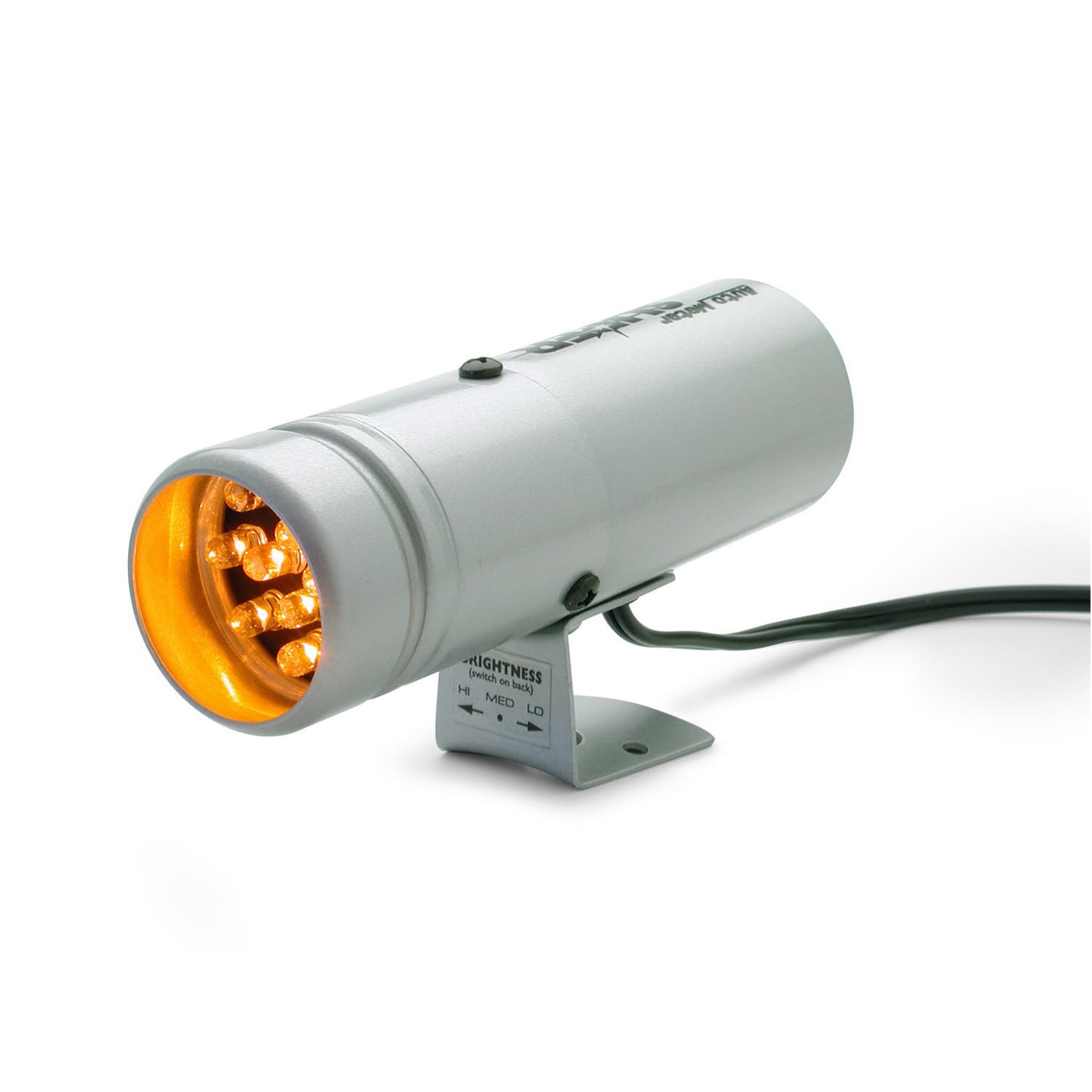 AutoMeter 5333 SHIFT LIGHT, 12 AMBER LED, PEDESTAL, SILVER, SUPER-LITE product image