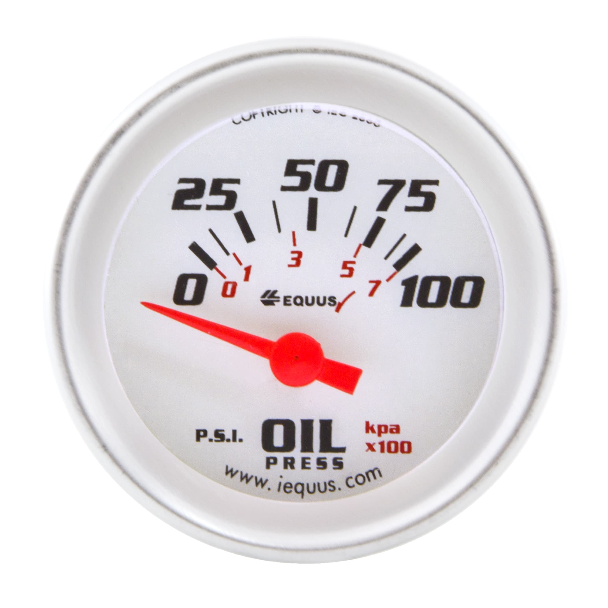 2.0 Dia Oil Pressure Gauge Silver 0-100psi product image