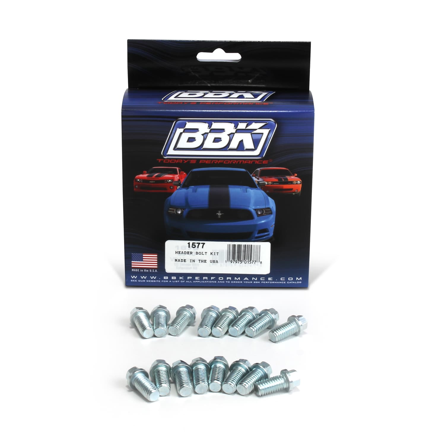 BBK EXHAUST HEADER BOLT KIT - FORD SBF 302/351 3/8 (16 PCS) product image
