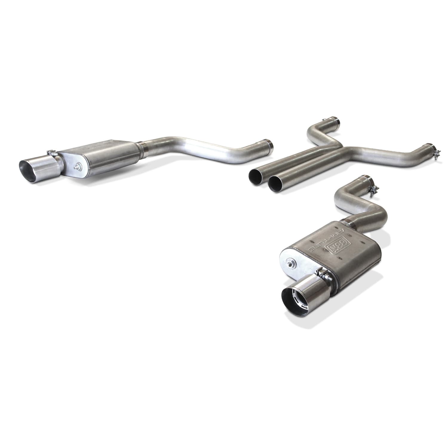 Ford Mustang GT Varitune Complete Cat Back Exhaust Kit With Resonator Delete Pipe 15-17 product image