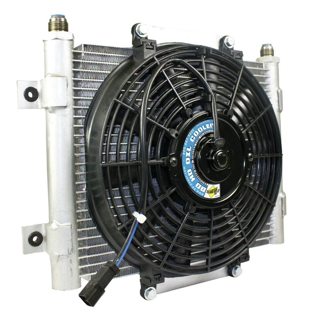BD Diesel BD Diesel 1300611 BD Xtrude Transmission Cooler with Fan -10 JIC Male Connection