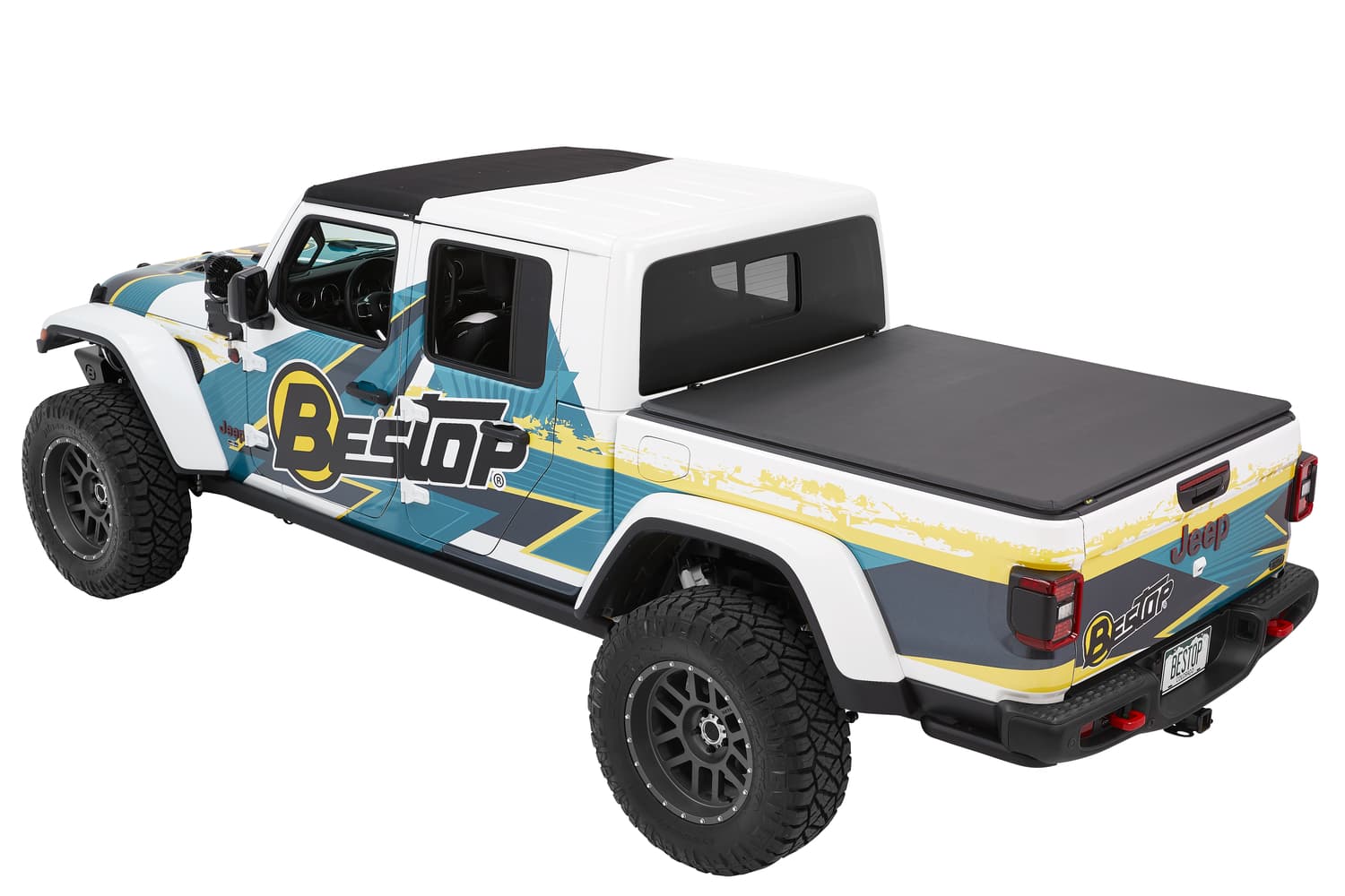 Bestop Bestop EZ-Fold Soft Tri-Fold Tonneau Cover - Black Twill - JT