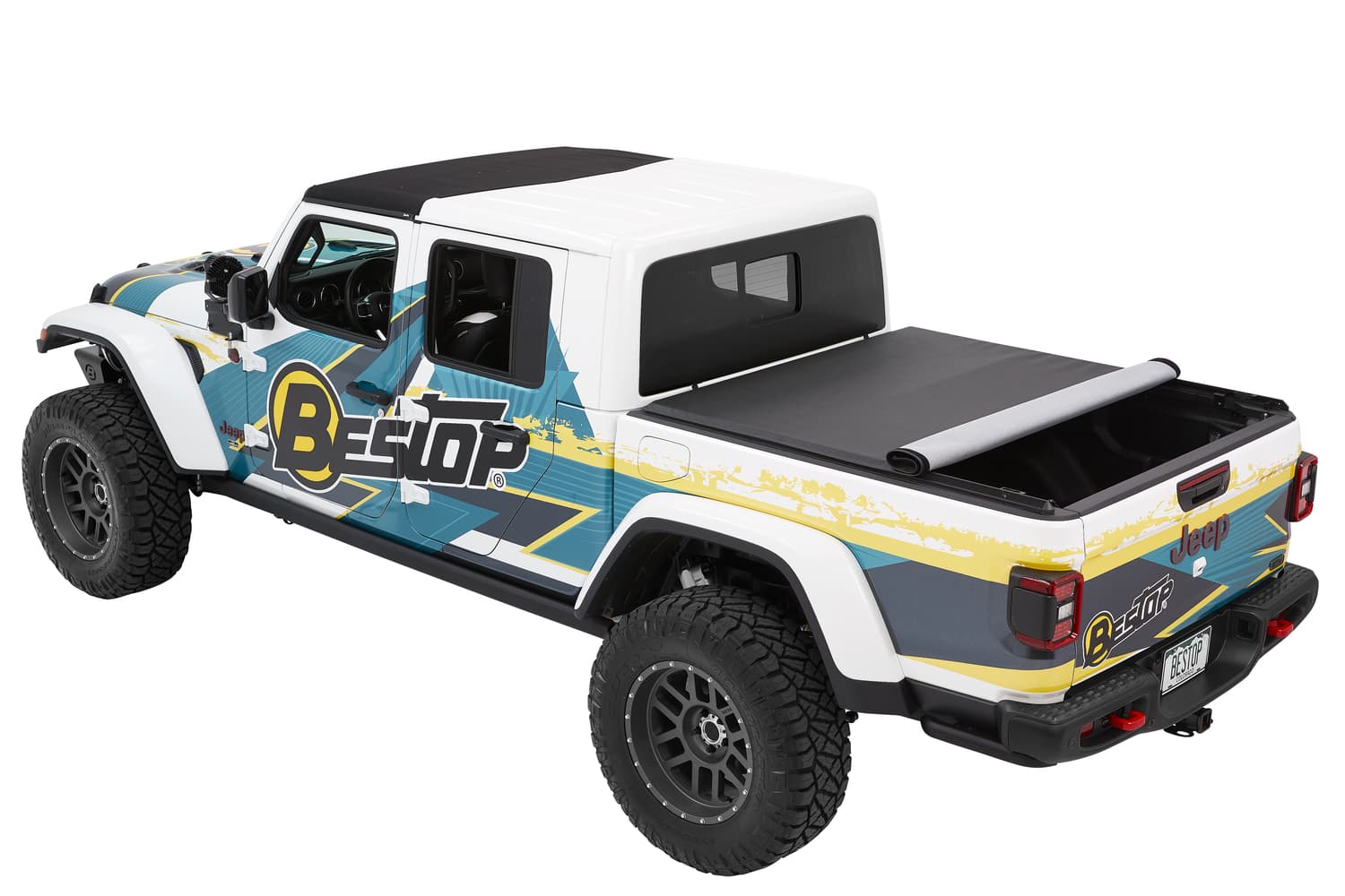 Bestop EZ-Roll Soft Tonneau Cover - Black Diamond - JT product image