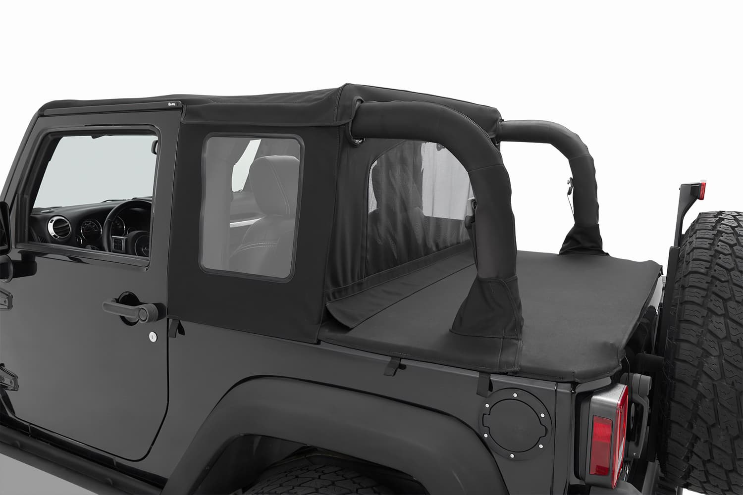 Halftop Soft Top - '07-18 Wrangler JK 2-Door (Black Diamond) product image