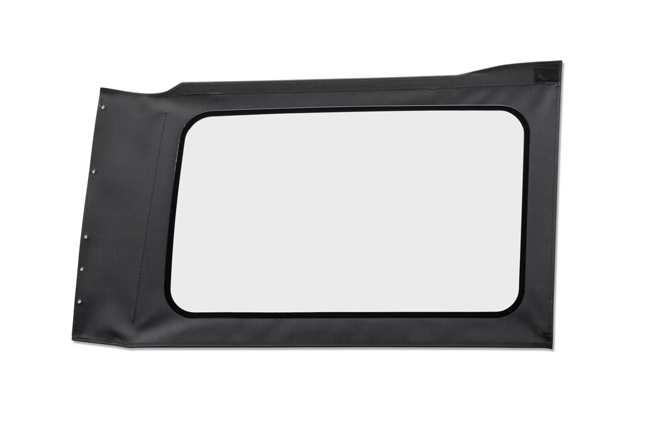 Bestop OE JL Replacement Windows - Jeep 2018-23 Wrangler JL (Quarter Right Hand; 4-Door; Black Vinyl; Clear)