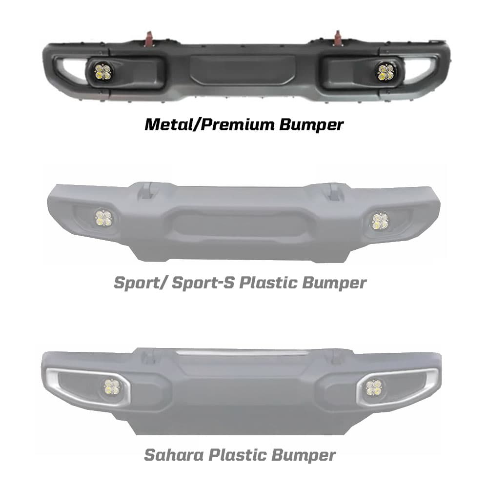 Jeep JL Fog Light Squadron-R 18-Pres Wrangler JL Rubicon Fog Pocket Kit Baja Designs Baja Designs product image