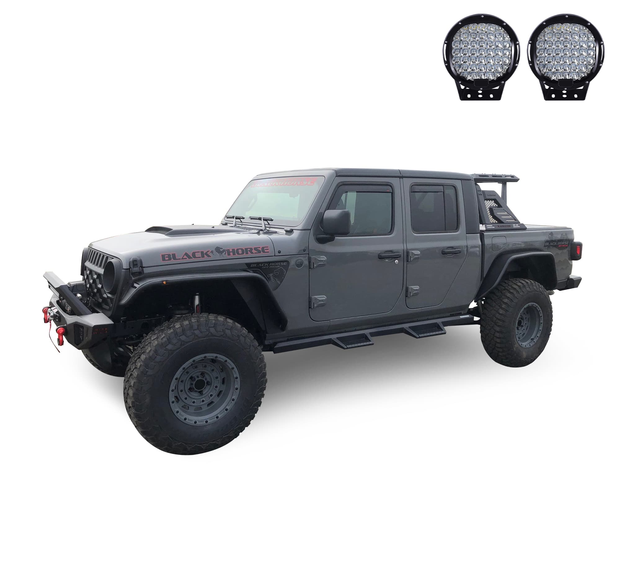 Black Horse Off Road AR2-09BA3-PL69B Armour II Roll Bar W/Basket Kit product image