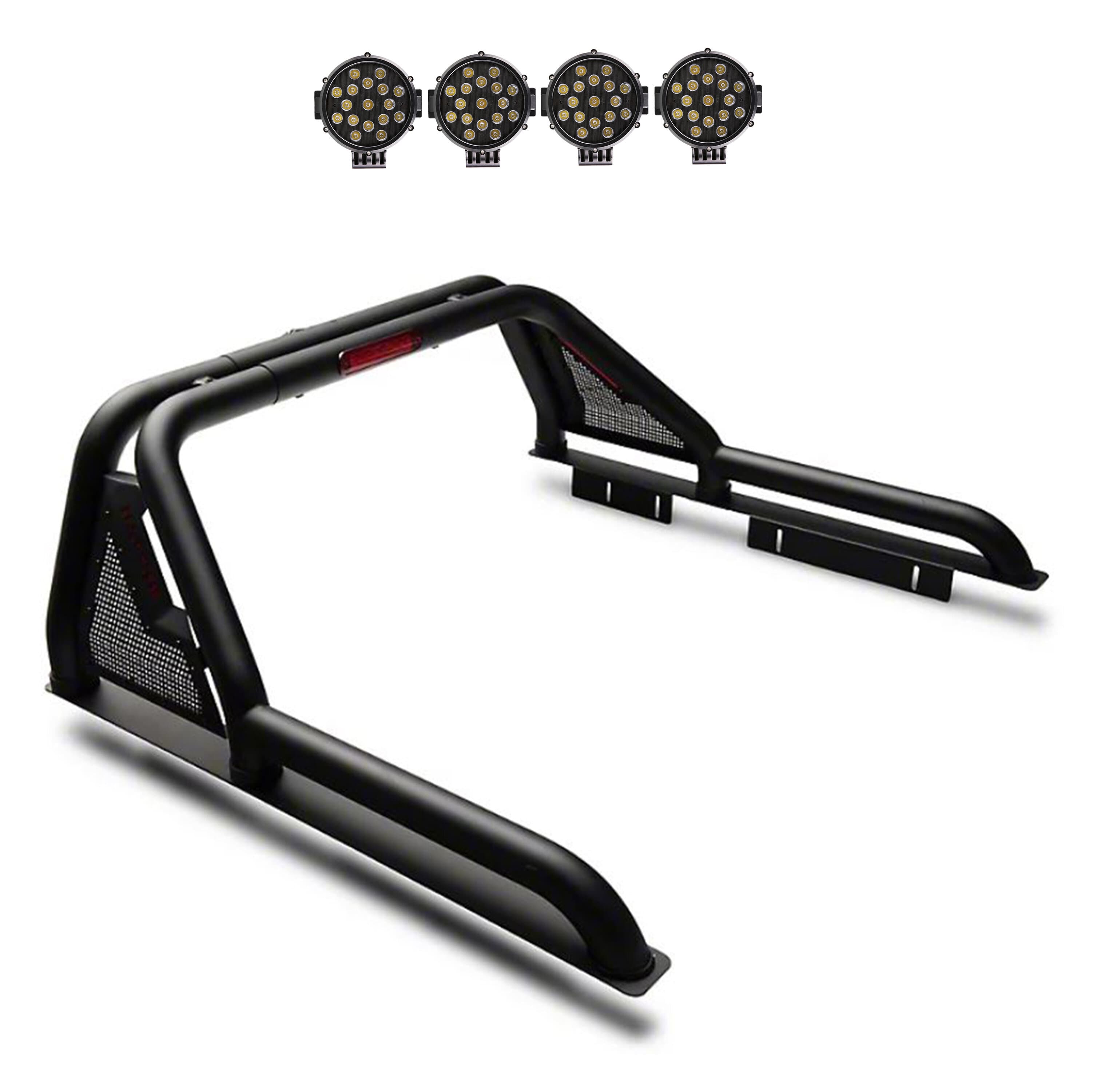 Black Horse Off Road Black Horse Off Road Gladiator Roll Bar Kit Black Steel GLRB-03B-PLB