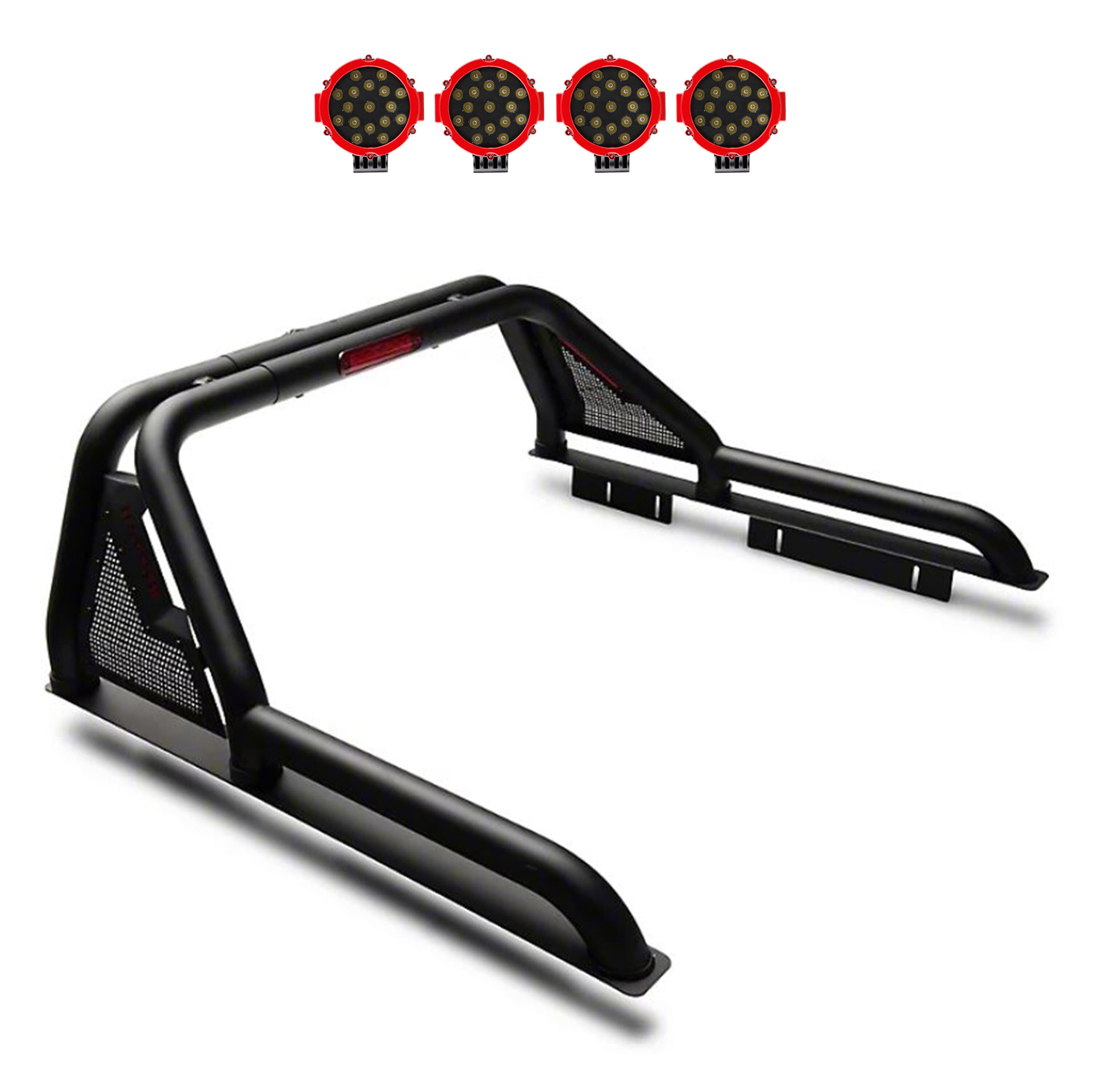 Black Horse Off Road Black Horse Off Road Gladiator Roll Bar Kit Black Steel GLRB-03B-PLR
