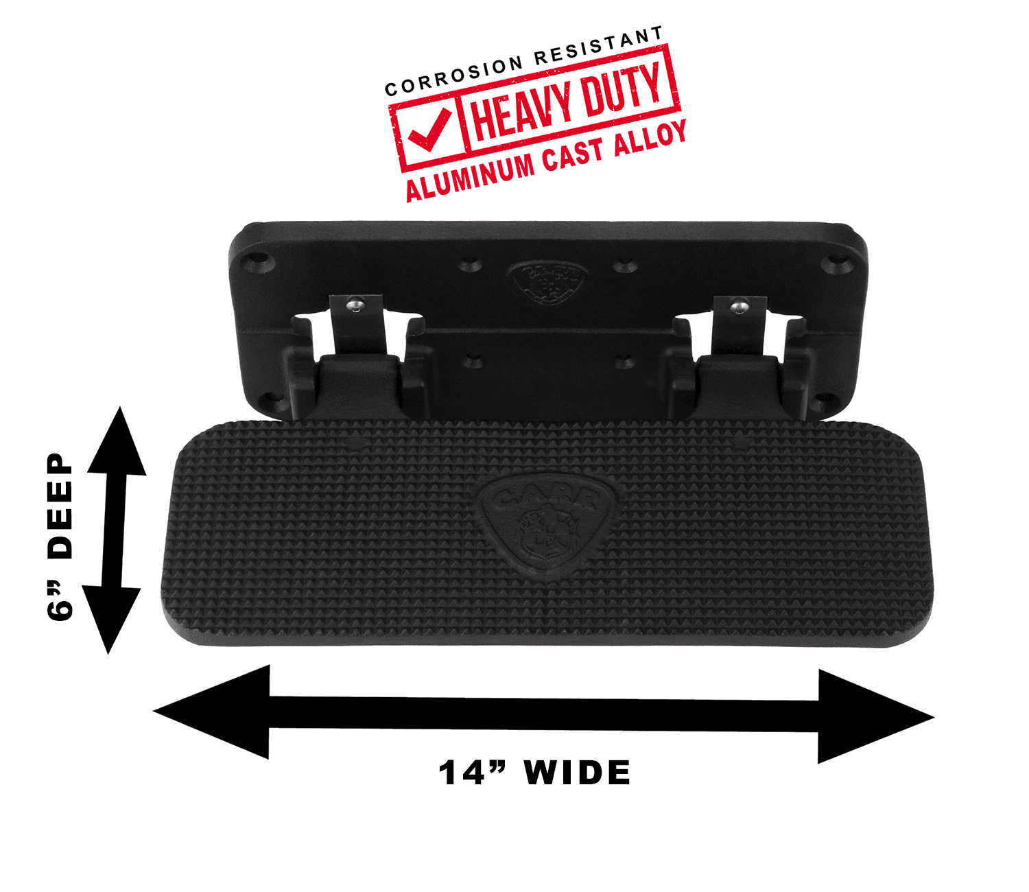 CARR - 190011 - Mega Step; Hitch Mount; XP3 Black Powder Coat; Single product image