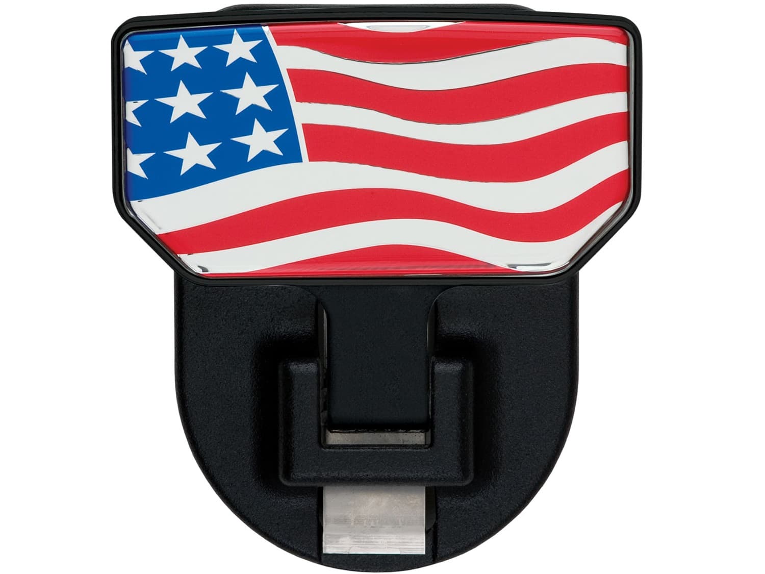 CARR - 183032 - HD Universal Hitch Step; Fits 2 in. Receiver; Black; American Flag; Single product image