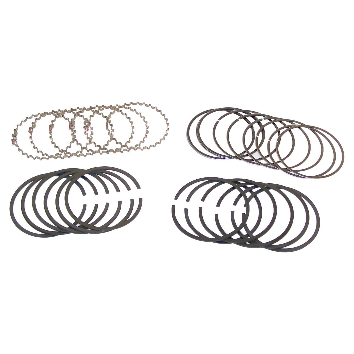 Crown Automotive Jeep Replacement 1987-1992 MJ Comanche;1987-1995 XJ Cherokee;1991-1995 YJ Wrangler;1993-1995 ZJ Grand Cherokee;w/ 4.0L Engine; Standard Size Piston Ring Set (for 6 Pistons)