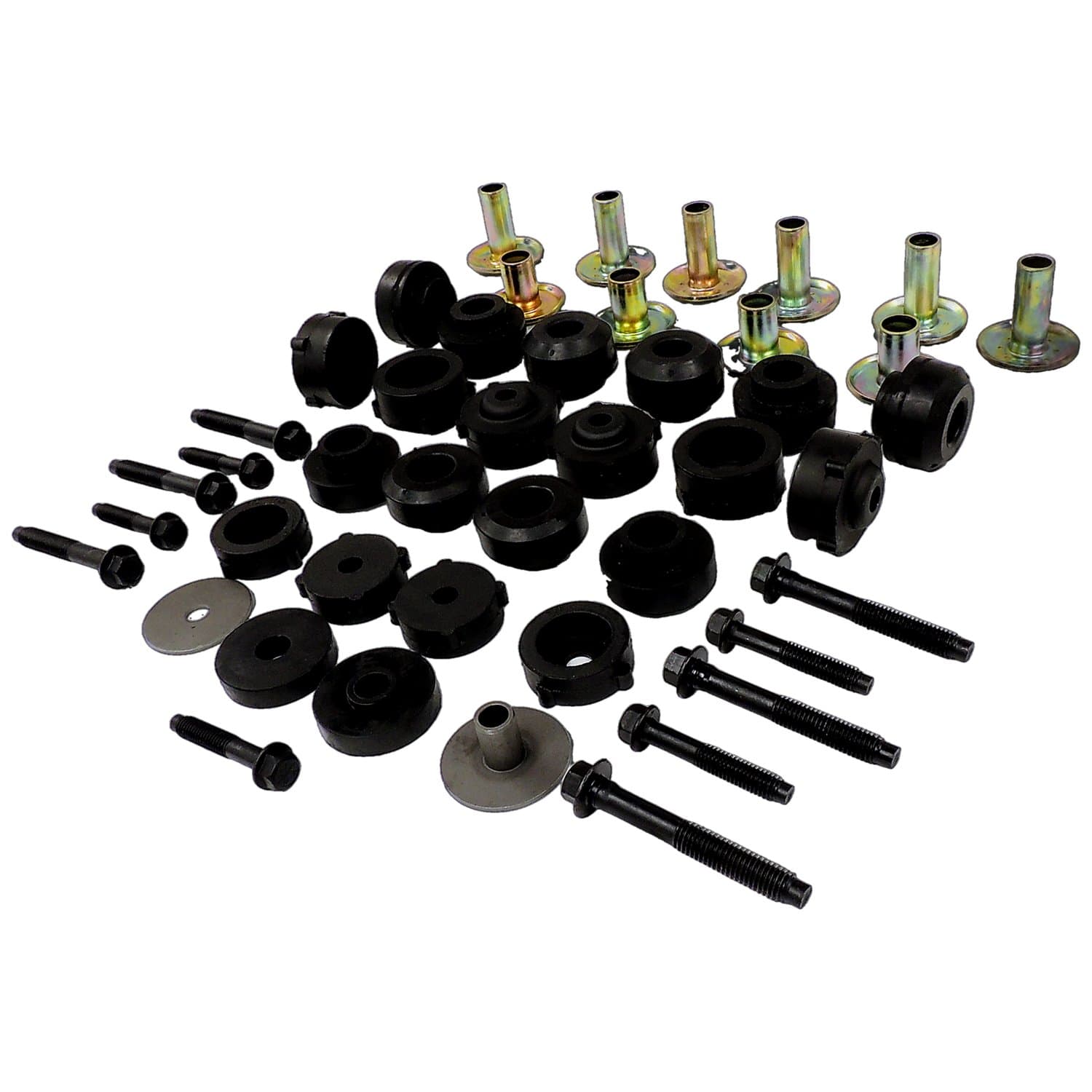 Body Mount Master Kit; Incl. Upper/Lower Grille Mount Bushings; Retainers; Washer; Bushings; Bolts; w/Steel Body; product image