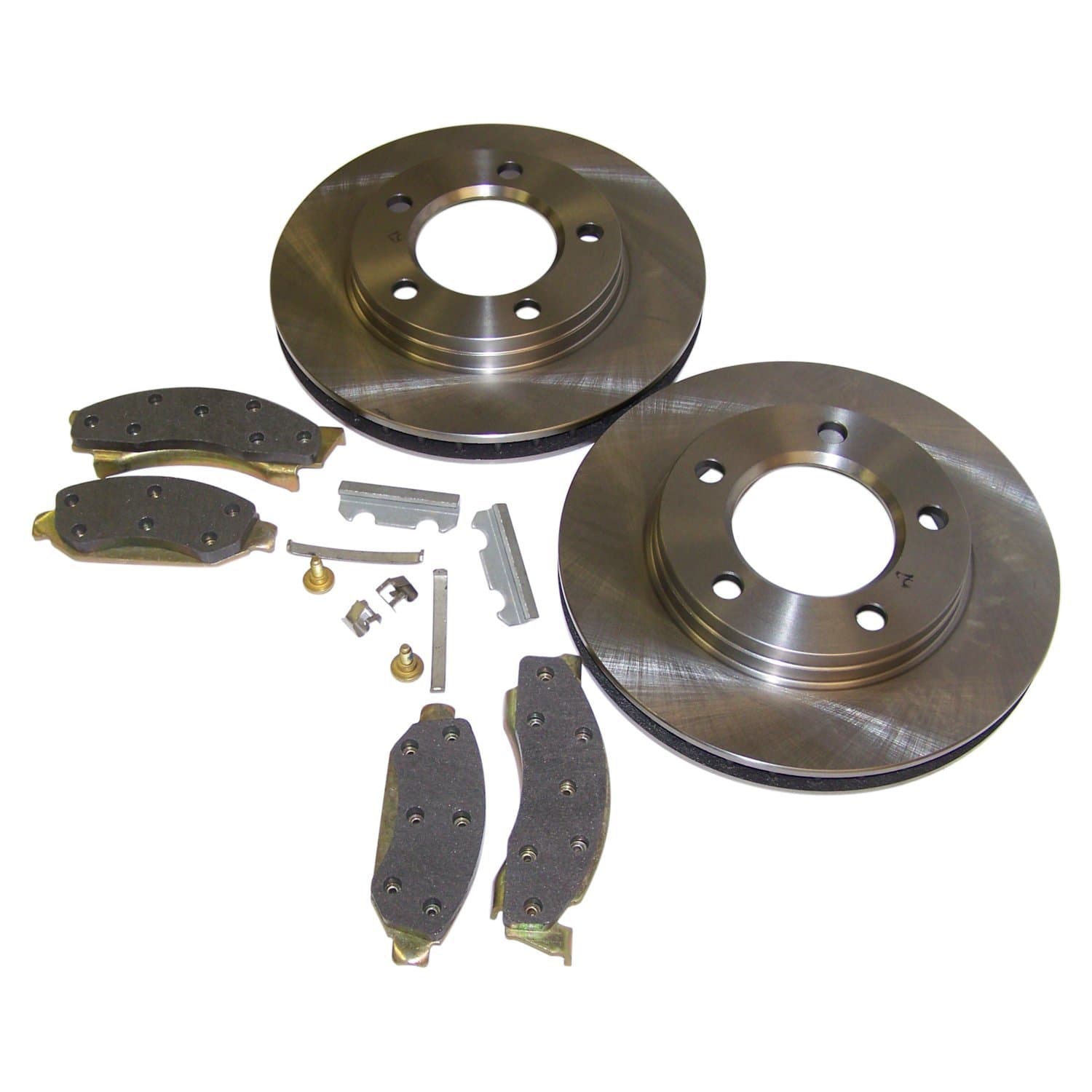 Crown Automotive Jeep Replacement 1976-1977 CJ-5 CJ w/ 6-Bolt Caliper Plate. Kit Includes: 2 Brake Rotors 1 Pad Set and all necessary hardware 1976-1977 CJ-6 CJ w/ 6-Bolt Caliper Plate. Kit Includes: 2 Brake Rotors 1 Pad Set and all necessary hardware 1976-1977 CJ-7 CJ