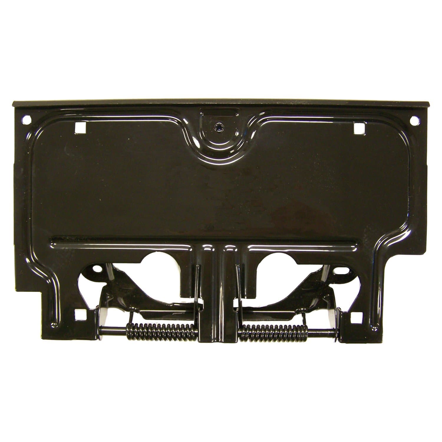 Crown Automotive Jeep Replacement Crown Automotive Jeep Replacement 55007403 Rear License Plate Bracket for Jeep YJ Wrangler, Black, Includes Springs and Pin