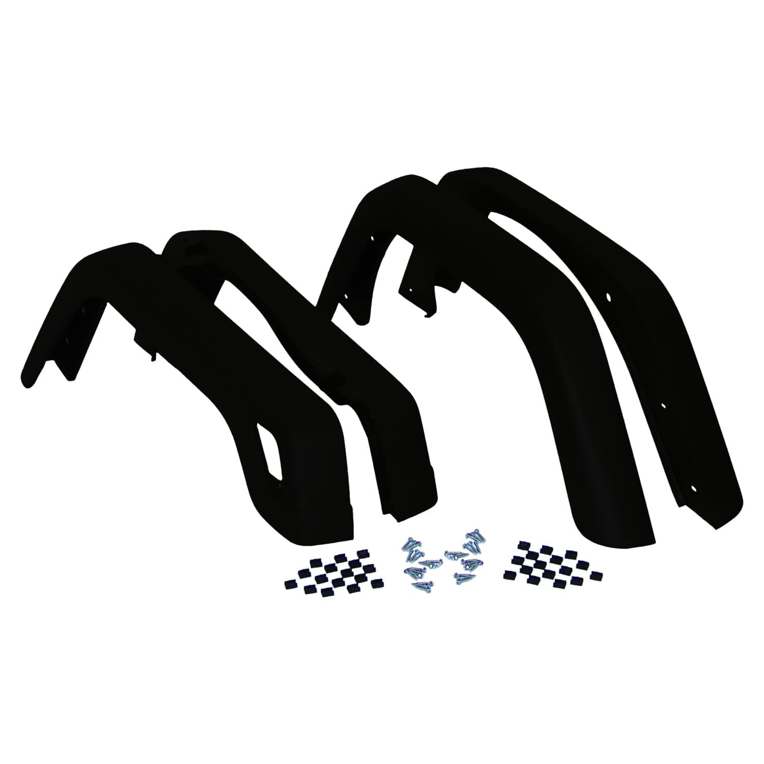 Crown Automotive Jeep Replacement 1997-2006 Wrangler TJ 4 Piece Set; Flat Black; OE Width