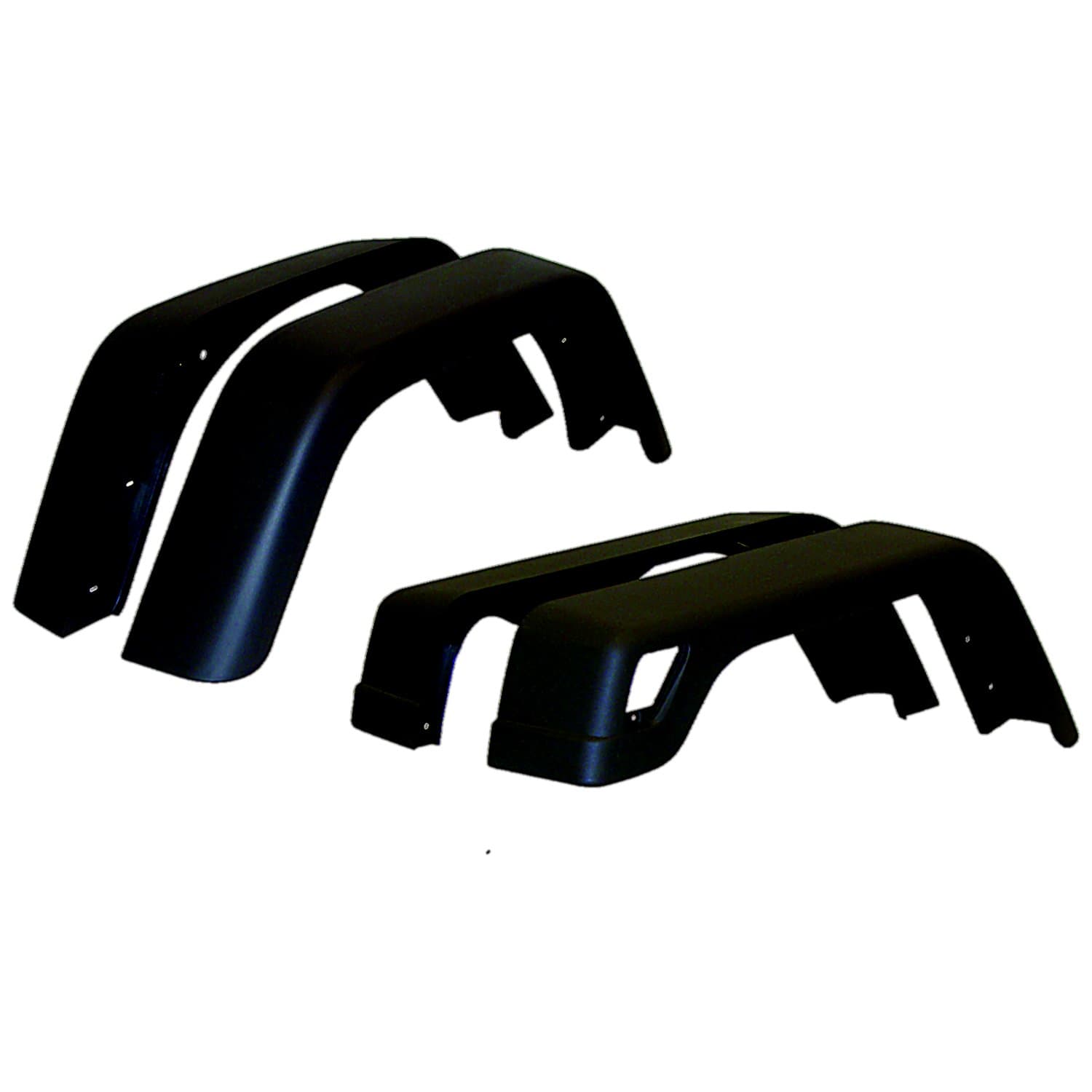 1997-2006 Wrangler TJ 4 Piece Set; Flat Black; 7in Wide product image